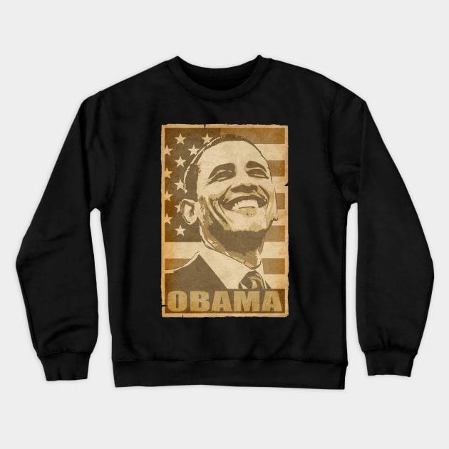 Barack Obama Smile Propaganda Poster Pop Art Crewneck Sweatshirt by Nerd_art
